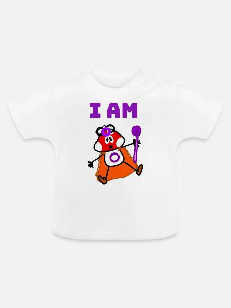 I am O! - Baby Bio-T-Shirt mit Rundhals - Weiß