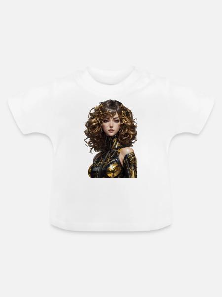 Anime - Baby Bio-T-Shirt mit Rundhals - Weiß