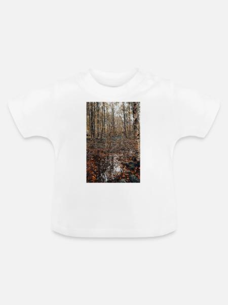Wald - Baby Bio-T-Shirt mit Rundhals - Weiß