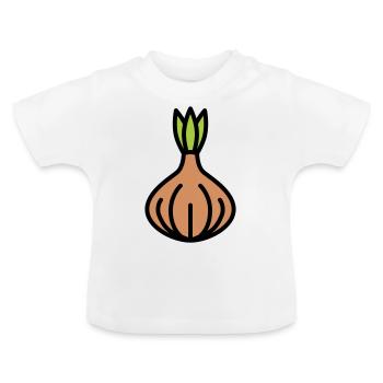 Oignon - T-shirt bio col rond Bébé - blanc - Devant