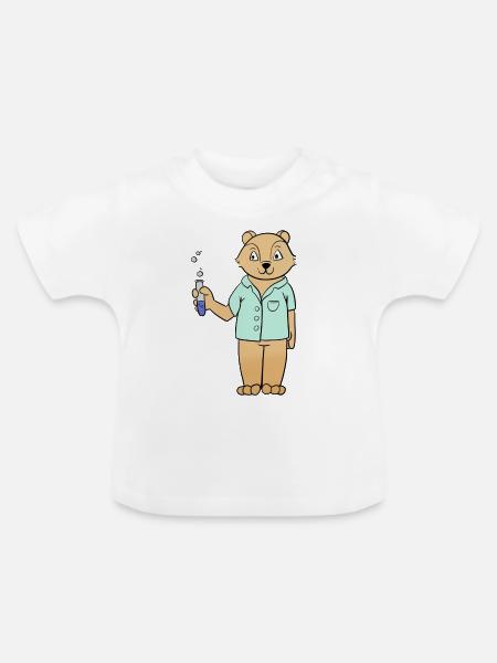 Chemie - Baby Bio-T-Shirt mit Rundhals - Weiß
