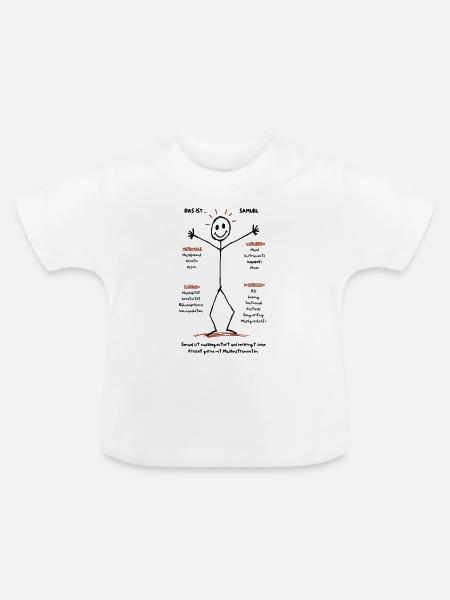 Das ist Samuel Musikuniversum - Baby Bio-T-Shirt mit Rundhals - Weiß