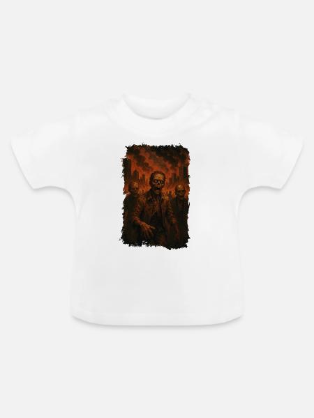 Zombiewelt - Baby Bio-T-Shirt mit Rundhals - Weiß