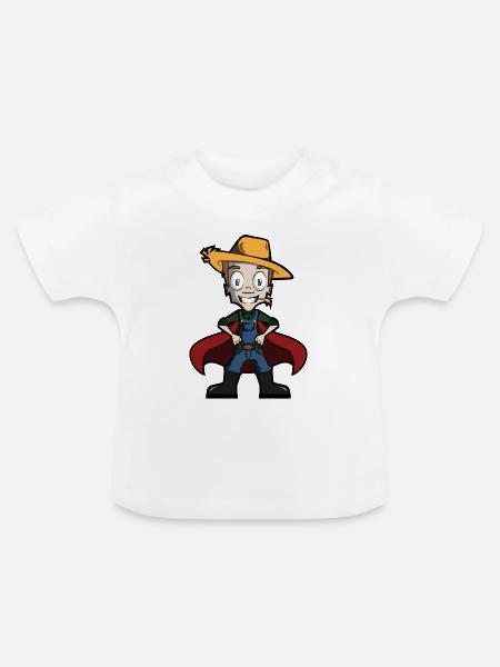 Lachender Bauer - Baby Bio-T-Shirt mit Rundhals - Weiß