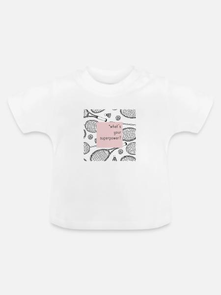 superpower - Baby Bio-T-Shirt mit Rundhals - Weiß