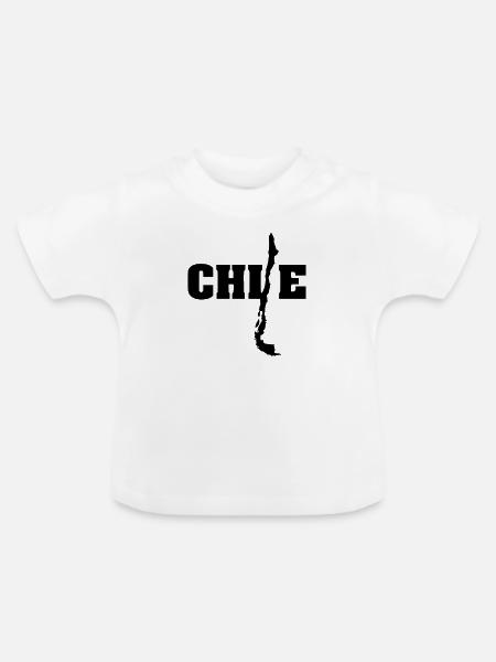 Chile (ID: 002004) - Baby Bio-T-Shirt mit Rundhals - Weiß