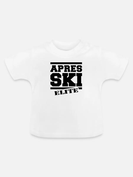 Après-Ski-Elite - Baby Bio-T-Shirt mit Rundhals - Weiß