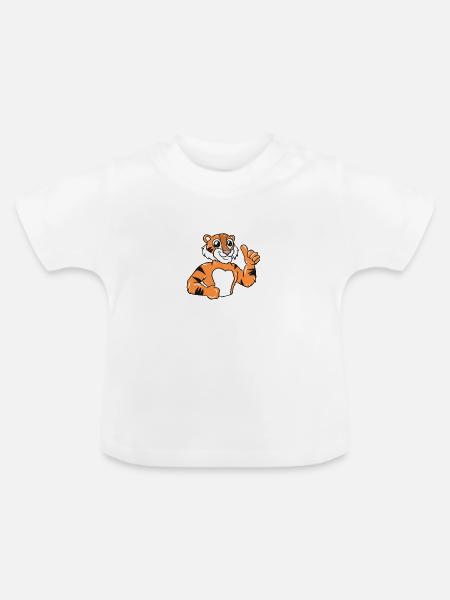 Tiger - Baby Bio-T-Shirt mit Rundhals - Weiß