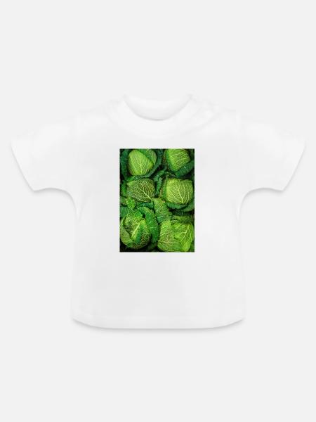 Wirsing Kohl - Baby Bio-T-Shirt mit Rundhals - Weiß