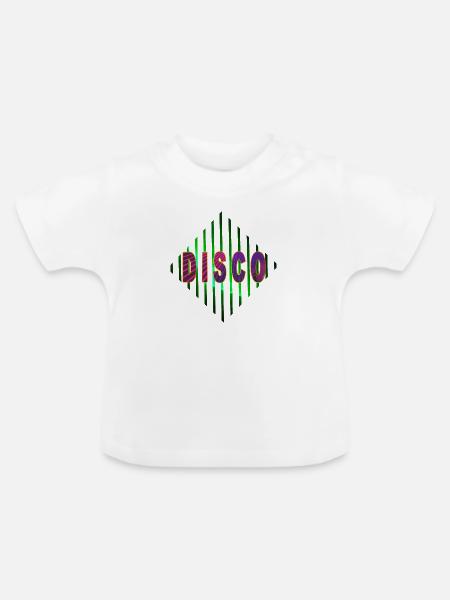 DISKO - Baby Bio-T-Shirt mit Rundhals - Weiß