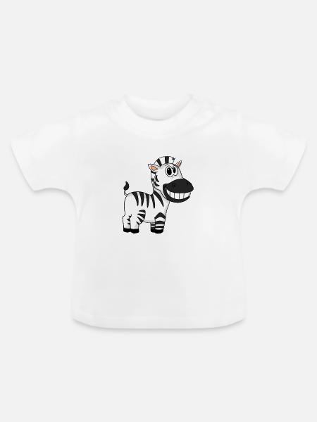 Zebra - Baby Bio-T-Shirt mit Rundhals - Weiß