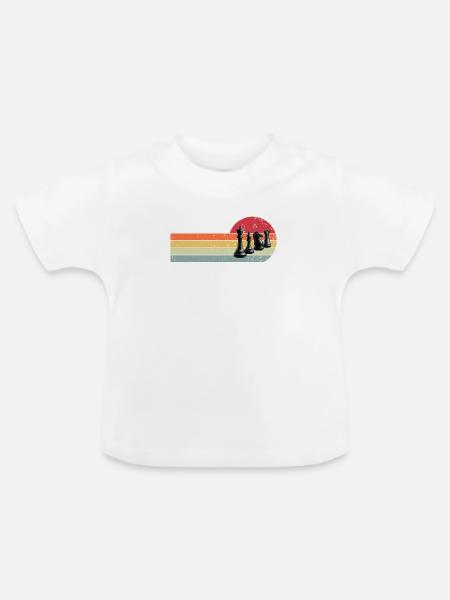Schach - Baby Bio-T-Shirt mit Rundhals - Weiß