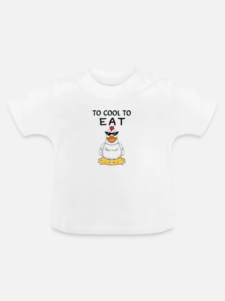 Vegan lustig - Baby Bio-T-Shirt mit Rundhals - Weiß