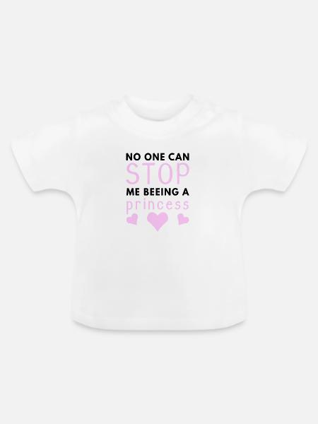 Princess - Baby Bio-T-Shirt mit Rundhals - Weiß