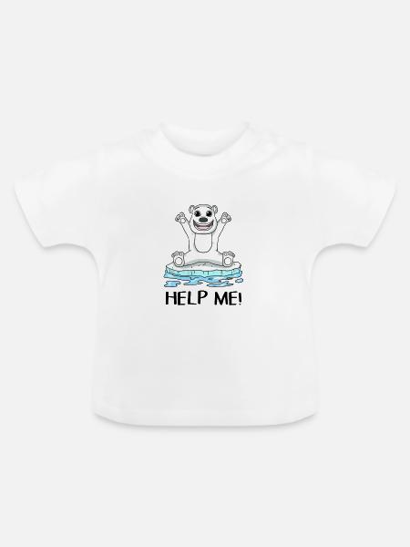 Klimaschutz Klima - Baby Bio-T-Shirt mit Rundhals - Weiß