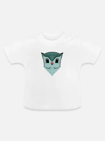Eule - Baby Bio-T-Shirt mit Rundhals - Weiß