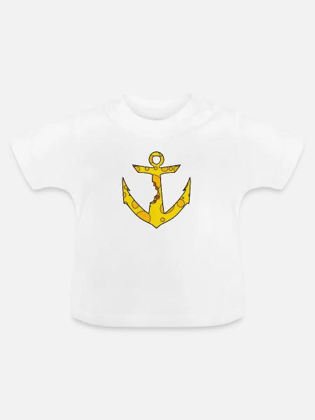 Käse Anker - Baby Bio-T-Shirt mit Rundhals - Weiß