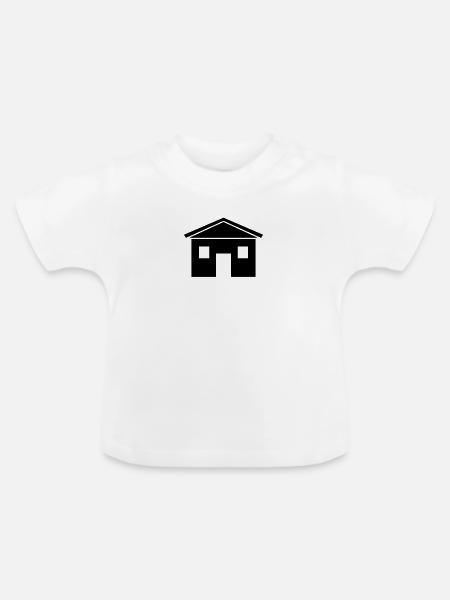 Haus - Baby Bio-T-Shirt mit Rundhals - Weiß