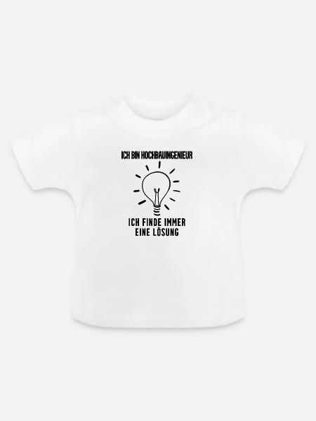 Hochbauingenieur Beruf - Baby Bio-T-Shirt mit Rundhals - Weiß