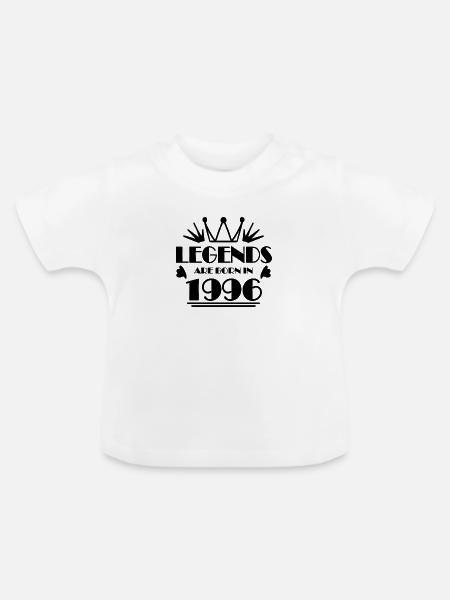 1996 - Jahrgang 1996 - Baby Bio-T-Shirt mit Rundhals - Weiß