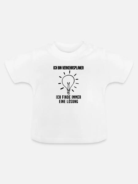 Verkehrsplaner Geschenk - Baby Bio-T-Shirt mit Rundhals - Weiß