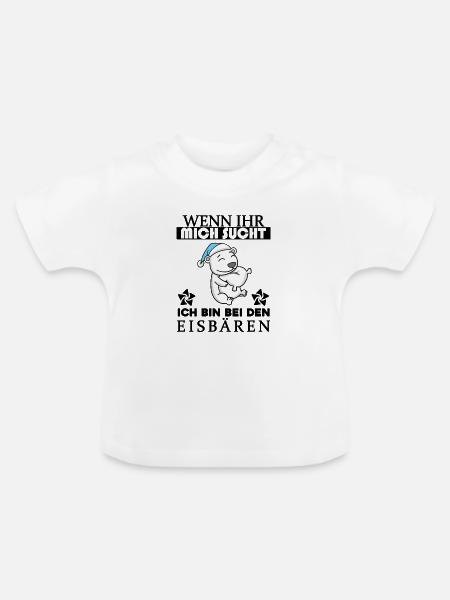 Eisbär Polarbär Bär - Baby Bio-T-Shirt mit Rundhals - Weiß