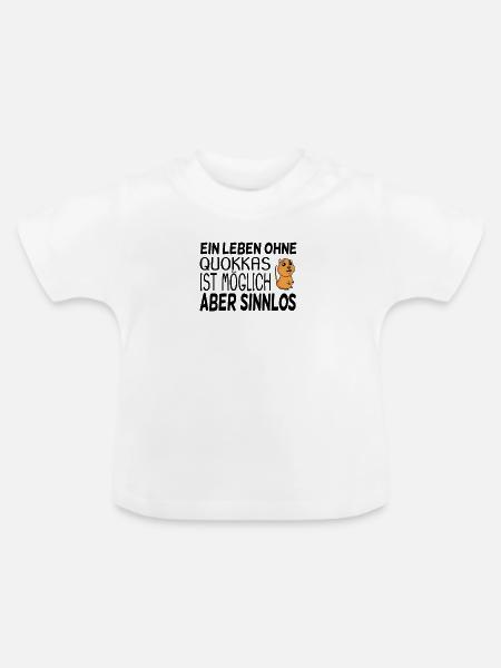 Quokka - Baby Bio-T-Shirt mit Rundhals - Weiß