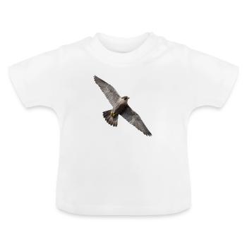 Faucon pèlerin - T-shirt bio col rond Bébé - blanc - Devant