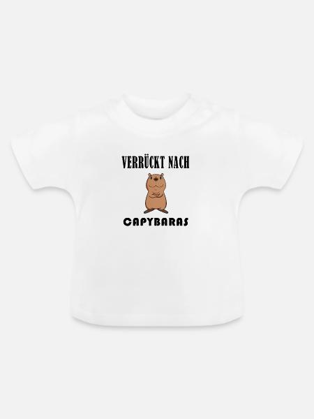 Capybara Wasserschwein Capybaras - Baby Bio-T-Shirt mit Rundhals - Weiß