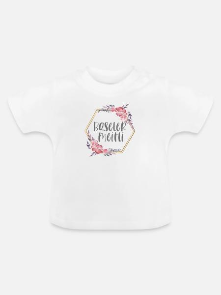 Schweiz Basel Mädchen Heimat Geschenk - Baby Bio-T-Shirt mit Rundhals - Weiß