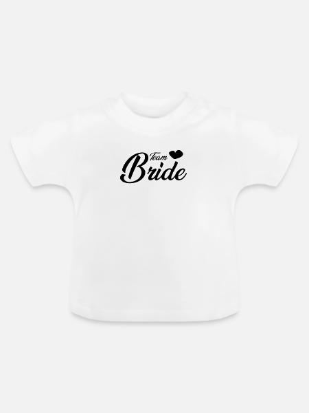 Team Bride - Baby Bio-T-Shirt mit Rundhals - Weiß