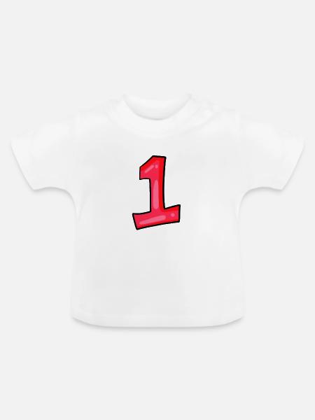 1 - Baby Bio-T-Shirt mit Rundhals - Weiß
