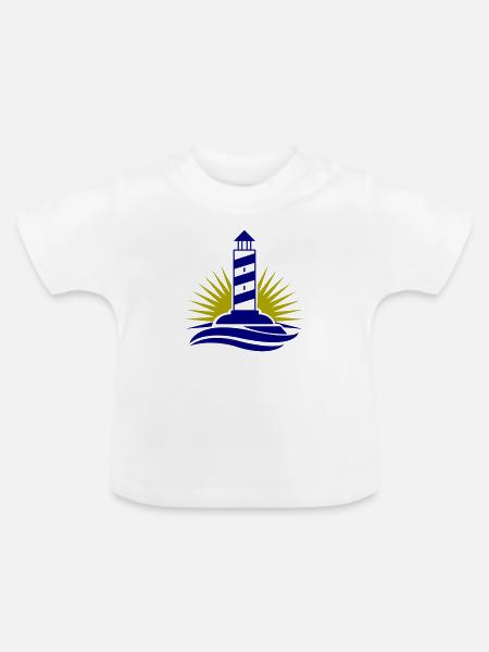 lighthouse 01 - Baby Bio-T-Shirt mit Rundhals - Weiß