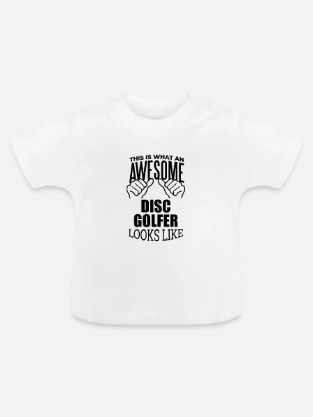 Discgolfer Discgolfer Discgolfer Discgolfer - Baby Bio-T-Shirt mit Rundhals - Weiß