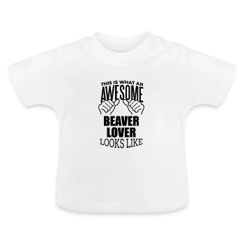 Bieber - Baby Bio-T-Shirt mit Rundhals - Weiß - Vorne