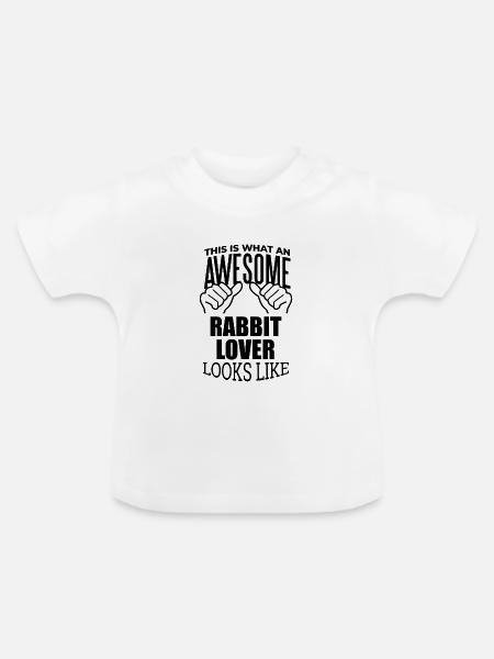 Rabbit Rabbit Rabbit - Baby Bio-T-Shirt mit Rundhals - Weiß