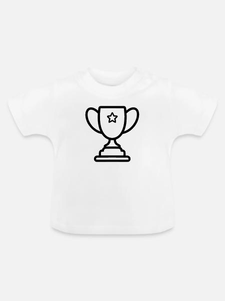 Trophäe - Baby Bio-T-Shirt mit Rundhals - Weiß