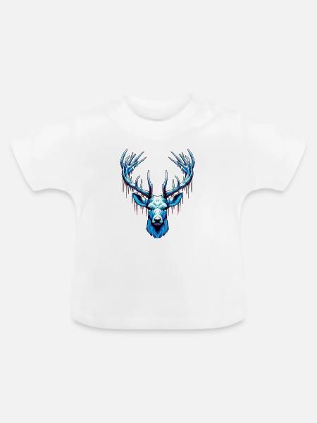 Eishirsch - Baby Bio-T-Shirt mit Rundhals - Weiß