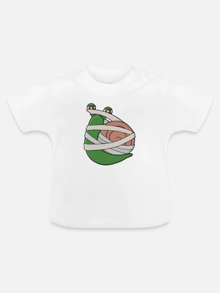 Mumienschnecke - Baby Bio-T-Shirt mit Rundhals - Weiß