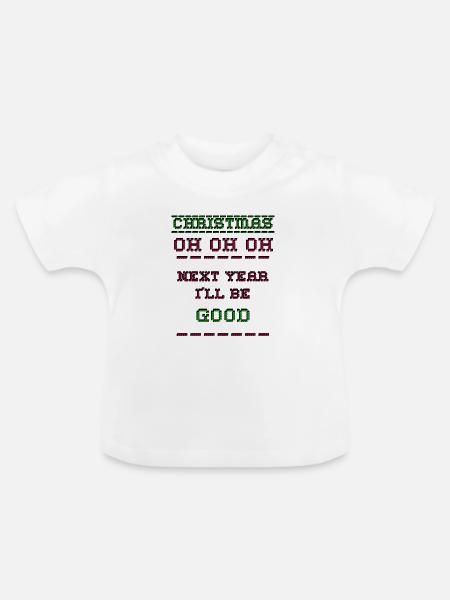 Weihnachten - Baby Bio-T-Shirt mit Rundhals - Weiß