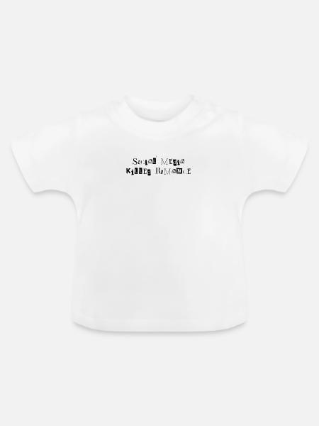SOCIAL MEDIA KILLED ROMANCE - Baby Bio-T-Shirt mit Rundhals - Weiß