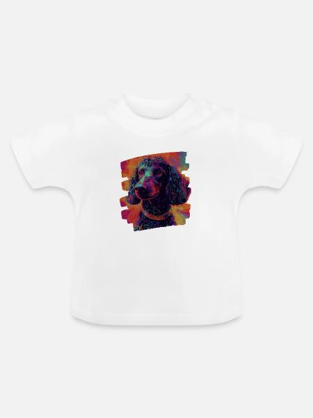 Pudel - Baby Bio-T-Shirt mit Rundhals - Weiß