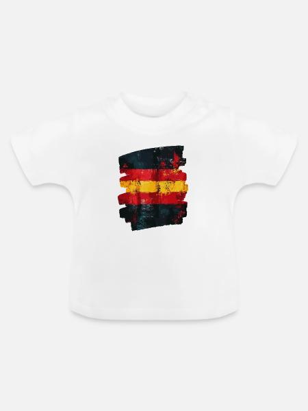 Spanische Flagge Spanien - Baby Bio-T-Shirt mit Rundhals - Weiß