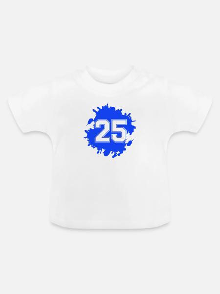 25 klecks - Baby Bio-T-Shirt mit Rundhals - Weiß