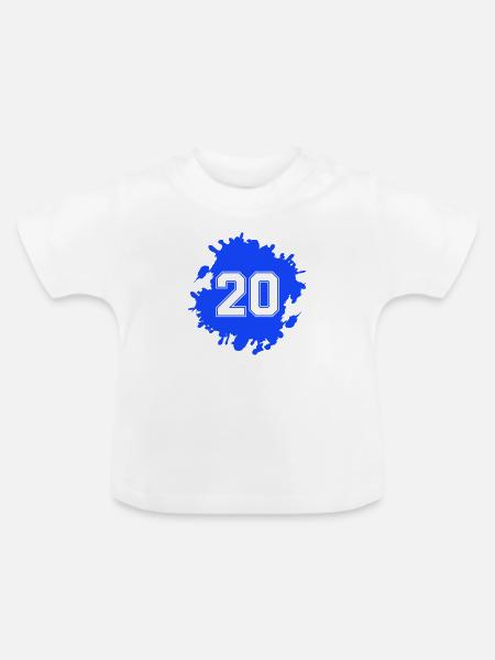 20 klecks - Baby Bio-T-Shirt mit Rundhals - Weiß