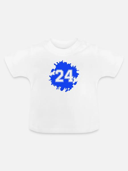 24 klecks - Baby Bio-T-Shirt mit Rundhals - Weiß