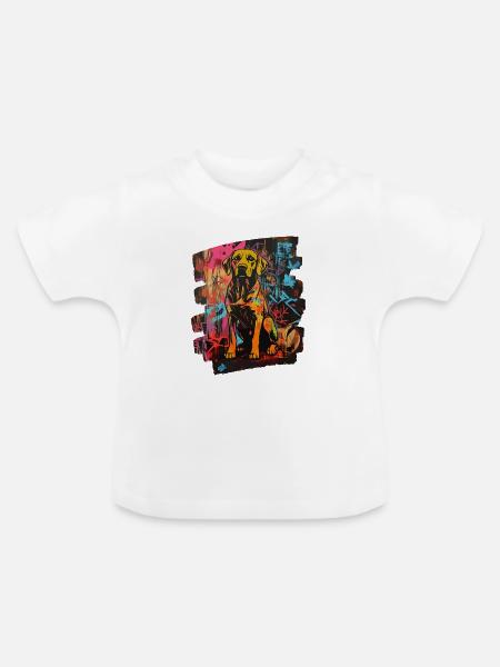 Labrador - Baby Bio-T-Shirt mit Rundhals - Weiß