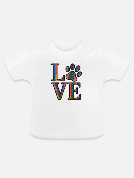 Tierliebhaber - Baby Bio-T-Shirt mit Rundhals - Weiß