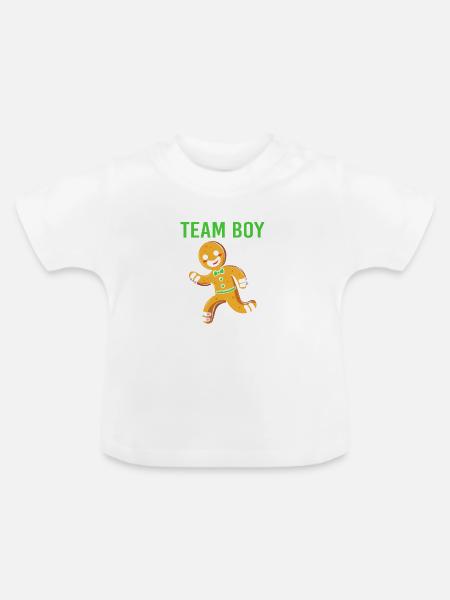 Team Boy Weihnachten - Baby Bio-T-Shirt mit Rundhals - Weiß
