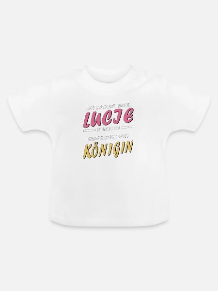 LUCIE KÖNIGIN - Baby Bio-T-Shirt mit Rundhals - Weiß